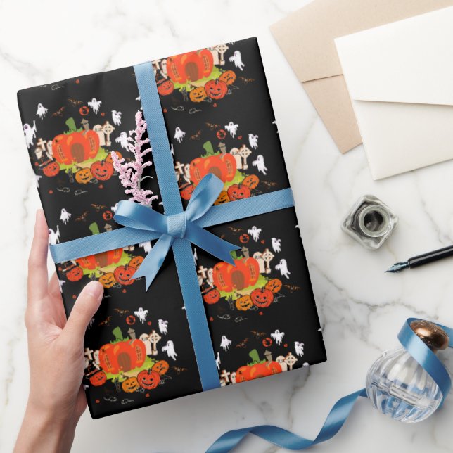 Papel De Presente Cena de Gravidez Spookeen Pumpkin (Presentear)