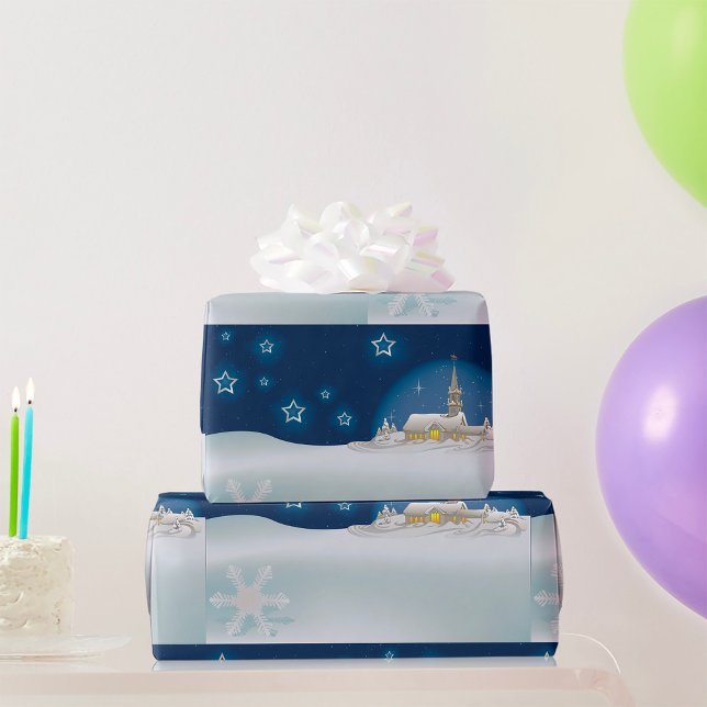 Papel De Presente Cena de inverno de Natal (Criador carregado)