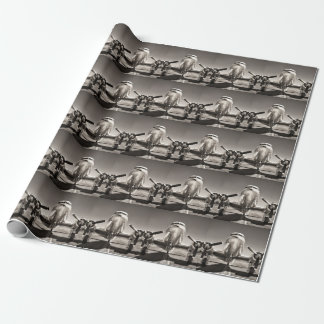 Papel De Presente Cena de Pista do Avião Vintage