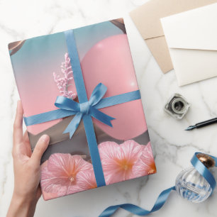 Papel De Presente Cena de Sonho Surrealista com Tubarões e Balões