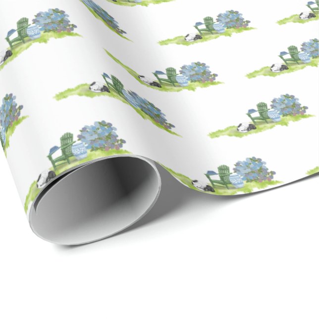 Papel De Presente Cena de verão de Doris a Cachorra  (Ponta do rolo)