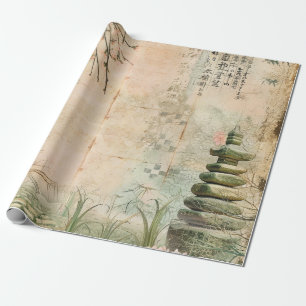 Papel De Presente Cena do Jardim de Cerejeiras (2)