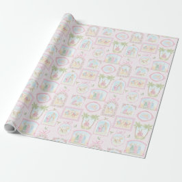 Papel De Presente Cenas de Natal Pastéis