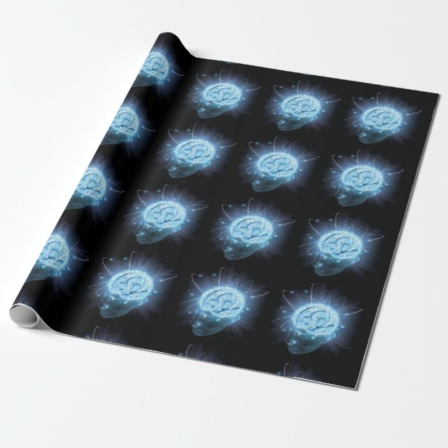 Papel De Presente Cérebro atômico (Desenrolado)