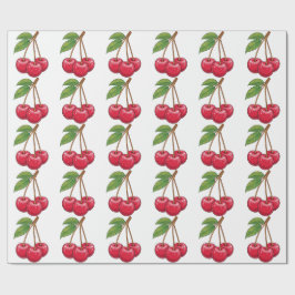 Papel De Presente Cereja