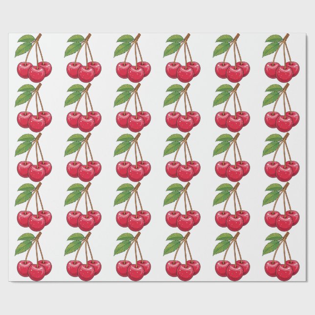 Papel De Presente Cereja (Aberto)