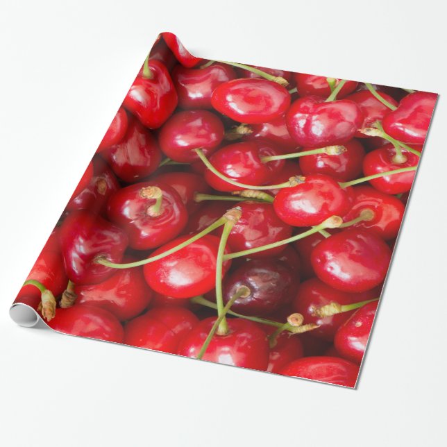Papel De Presente Cereja doce (Desenrolado)