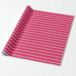 Papel De Presente Cereja e White Thin Horizontal<br><div class="desc">Papel de enrolamento horizontal fina em cereja e branco</div>