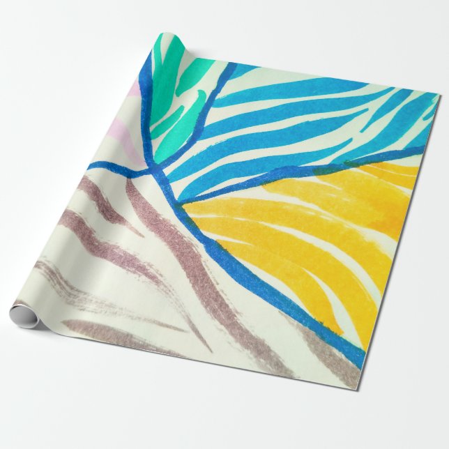 Papel De Presente cereja florescente e borboletas, padrão uniforme.  (Desenrolado)