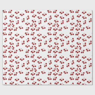 Papel De Presente cerejas vermelhas