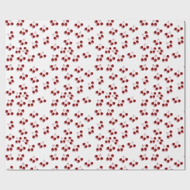 Papel De Presente cerejas vermelhas (Aberto)