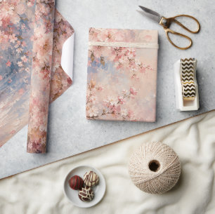 Papel De Presente cerejeira rosa sakura flor romântica sonhadora