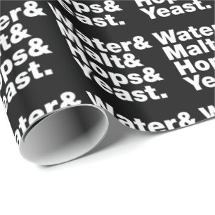 Papel De Presente Cerveja = Água & Malte & Saltos & Levedura.