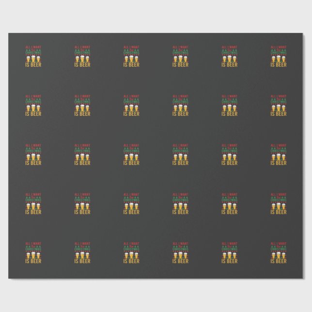Papel De Presente Cerveja de Natal Bebida de Feriado (Aberto)