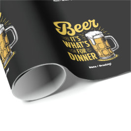 Papel De Presente Cerveja, é o que há para Jantar o Bebendo engraçad