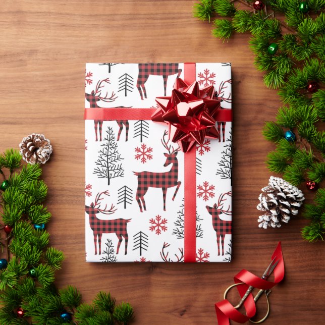 Papel De Presente Cervo de Inverno  (Presente de Natal)