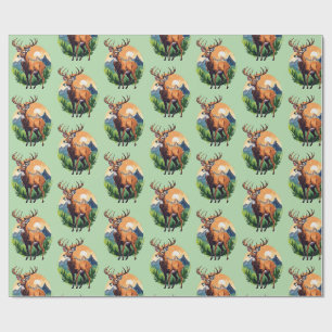 Papel De Presente Cervo Vermelho