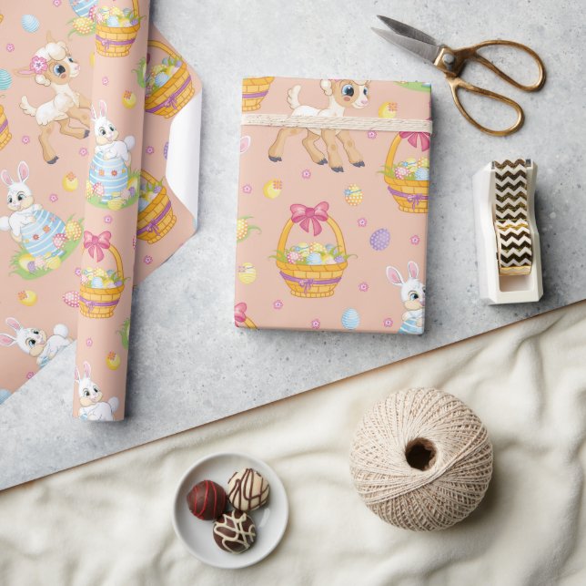 Papel De Presente Cesta de Páscoa  (Artesanato)