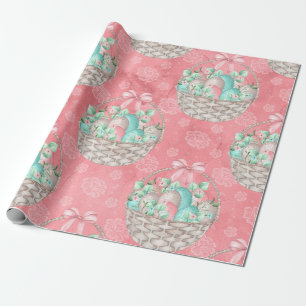 Papel De Presente Cesta de Páscoa Fofa