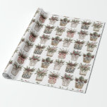 Papel De Presente Cesta de Xadrez de Buffalo | Farmhouse Christmas<br><div class="desc">Cestas de Xadrez de Buffalo,  fazenda de campo,  papel de embrulho de Natal. Papel brilhante,  verde-sábio e papel antigo.</div>