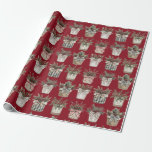 Papel De Presente Cesta de Xadrez de Buffalo | Farmhouse Christmas<br><div class="desc">Cestas de Xadrez de Buffalo,  fazenda de campo,  papel de embrulho de Natal. Papel brilhante,  verde-sábio e papel antigo.</div>