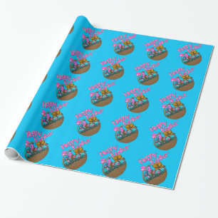 Papel De Presente Cesto de Páscoa Hoppy