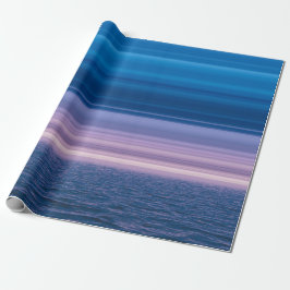 Papel De Presente Céu Azul Horizonte Púrpura do Mar Elegante