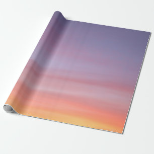 Papel De Presente Céu cor-de-rosa, amarelo e turvo roxo