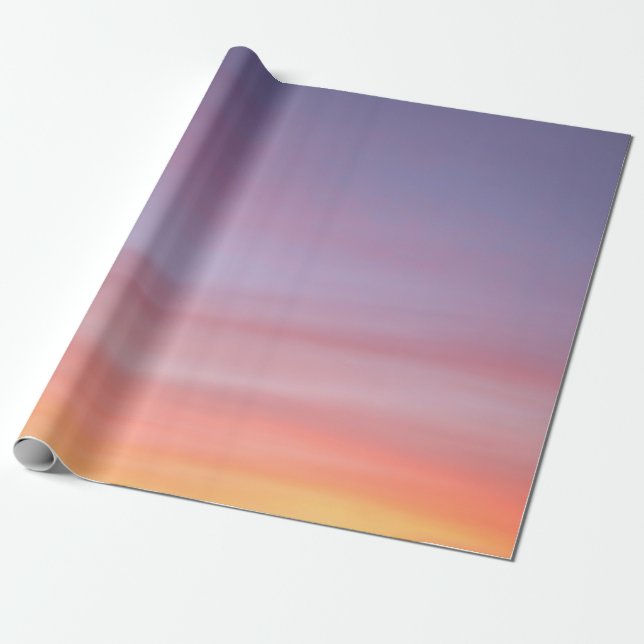 Papel De Presente Céu cor-de-rosa, amarelo e turvo roxo (Desenrolado)