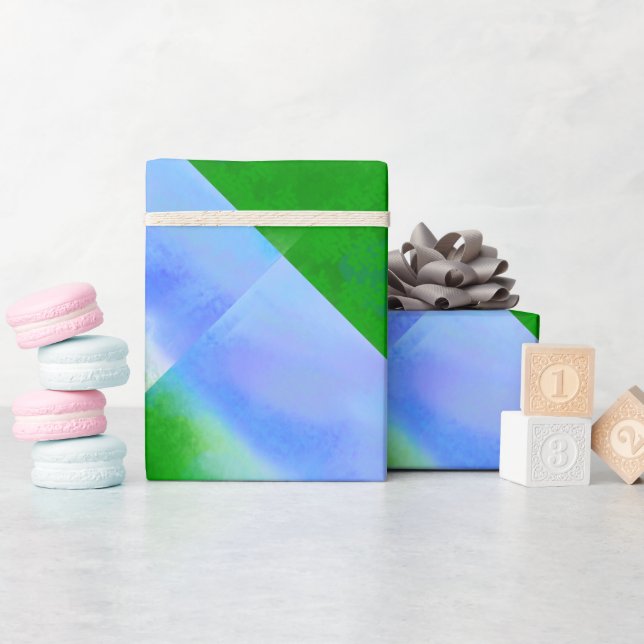 PAPEL DE PRESENTE CÉU MODERNO AZUL (Chá de bebê)