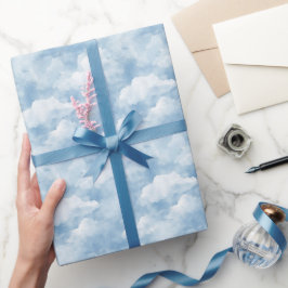 Papel De Presente Céus Azuis Nuvens