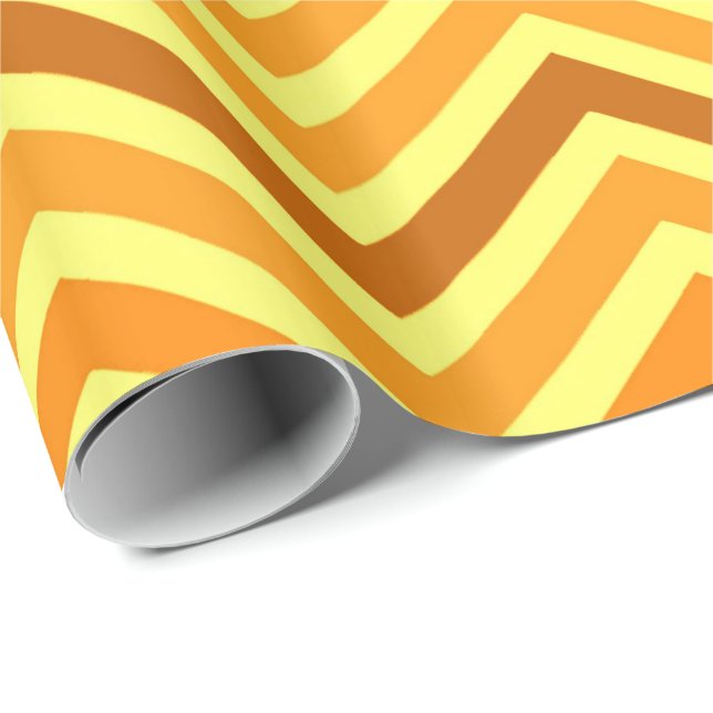 Papel De Presente Cevon amarelo moderno, brilhante, moderno ouro (Ponta do rolo)