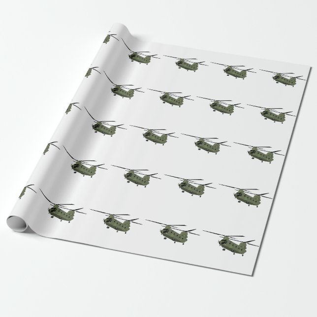 Papel De Presente CH-47 Chinook (Desenrolado)