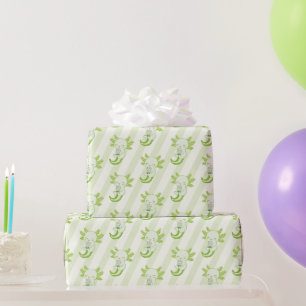 Papel De Presente Chá Boba de Axolote Verde Fofa Festa de Aniversári
