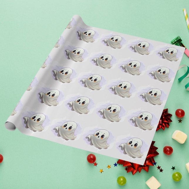 Papel De Presente Chá de bebê Boo tema de Halloween Festa fofa (Criador carregado)