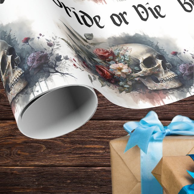 Papel De Presente Chá de Bebê da Noiva Gótica Sombria ou Morra (Criador carregado)