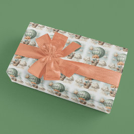 Papel De Presente Chá de Bebê da Raposa do Balão de Ar Quente 'Avent