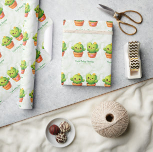 Papel De Presente Chá de Bebê de Gêmeos Fofos