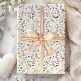 Papel De Presente Chá de Bebê Flor de Jardim em Flor Baby Shower