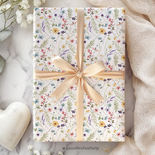 Papel De Presente Chá de Bebê Flor de Jardim em Flor Baby Shower