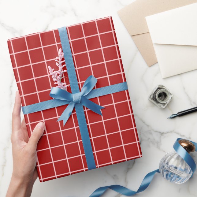 Papel De Presente Chá de Bebê Padrão de Morango  (Presentear)