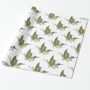 Papel De Presente CHÁ DE BEBÊS, Teal Blue White