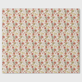 Papel De Presente Chá de fraldas | Borboletas e flores poéticas