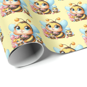 Papel De Presente Chá de fraldas de abelha