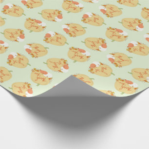 Papel De Presente Chá de fraldas De Abóbora De Queda Obrigado