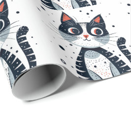 Papel De Presente Chá de fraldas de Gato Gato Gato Gato