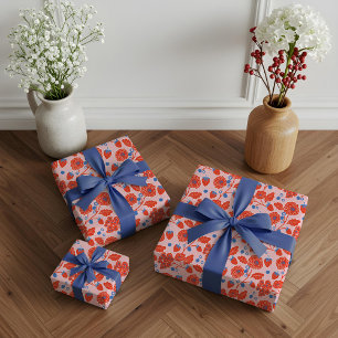 Papel De Presente Chá de fraldas de morango de morango doce e doce