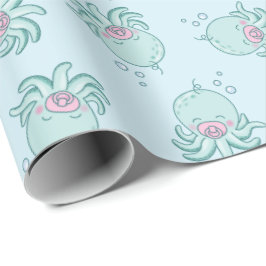 Papel De Presente Chá de fraldas de polvo bonito Kawaii Menina Rosa