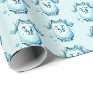 Papel De Presente Chá de fraldas de roupa com roupa interior