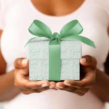 Chá de fraldas de Tipografia de Script Verde Trend